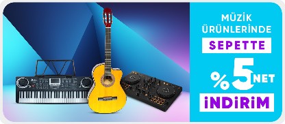 Müzik ürünlerinde  sepette %5 net indirim