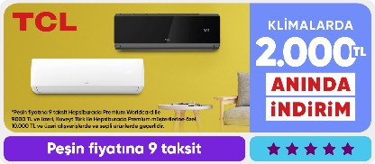 Klimalarda  2.000 TL anında indirim