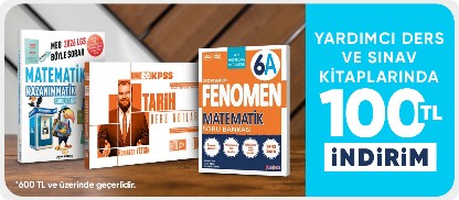 Yardımcı Ders ve Sınav Kitaplarında  100 TL İndirim
