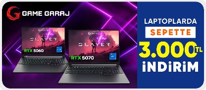 Laptoplarda  Sepette 3.000 TL İndirim