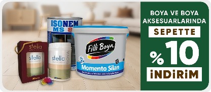 Boya ve Boya Aksesuarlarında %10 Sepet indirimi