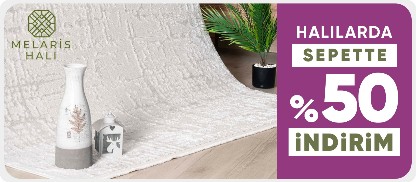 Melaris Halı Ürünlerinde Sepette %50 İndirim