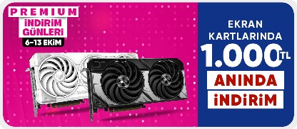 Ekran Kartlarında 1000 TL Kupon Fırsatı