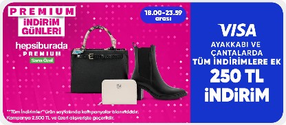 Ayakkabı ve çantalarda 2.500 TL'ye 250 TL indirim