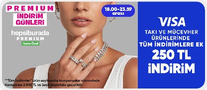 Takı ve mücevher ürünlerinde 2.500 TL'ye 250 TL İndirim