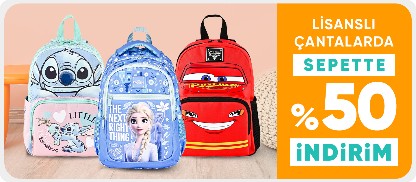 Lisanslı Çantalarda sepette %50 İndirim