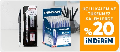 Uçlu Kalem ve Tükenmez Kalemlerde %20 İndirim