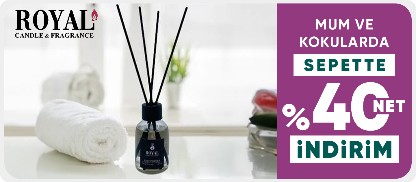 Royal Mum ve Kokularda Sepette %40 Net İndirim 