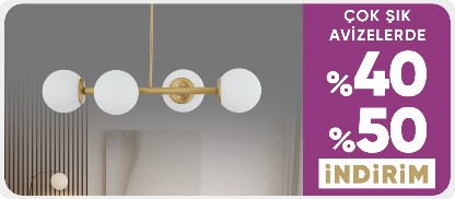 En Şık Avizelerde %40-%50 İndirirm Fırsatı