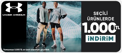 Under Armour Seçili Ürünlerde 5000 TL'ye 1000 TL İndirim