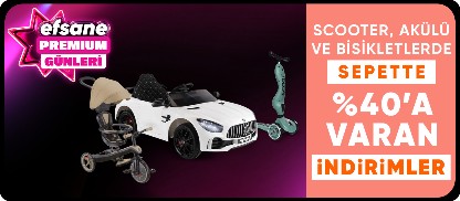 Scooter, Akülü ve Bisikletlerde Sepette %40'a Varan İndirim