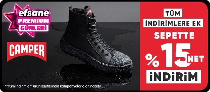 Camper İndirimlere ek Premium'a özel sepette %15 net indirim