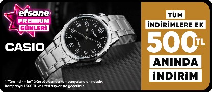 Casio Tüm indirimlere ek premiuma özel 1.500 TL 'ye 500 TL Kupon İndirimi