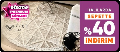 Cool Halı ürünlerinde Sepette %40 İndirim