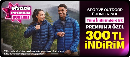 Spor ve outdoor ürünlerinde tüm indirimlere ek Premium'a özel 1.200 TL'ye 300 TL indirim