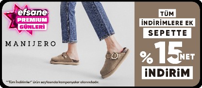 Manijero İndirimlere ek Premium'a özel sepette %15 net indirim