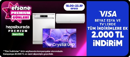 Beyaz Eşya ve Televizyonlarda 20.000 TL'ye 2.000 TL İndirim