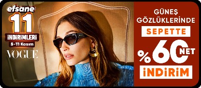 Vogue güneş gözlüklerinde Sepette %60 net indirim 