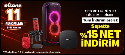 Efsane Kasıma Özel Ses ve Görüntü Sistemlerinde Sepette %15 Net İndirim!