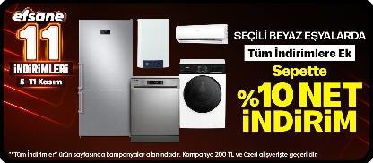 Efsane Kasıma Özel Seçili Beyaz Eşyalarda Sepette %10 Net İndirim!