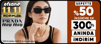 Prada&Miu Miu gözlüklerde sepette %50'ye ek 2.000 TL ye 300 TL kupon indirimi 