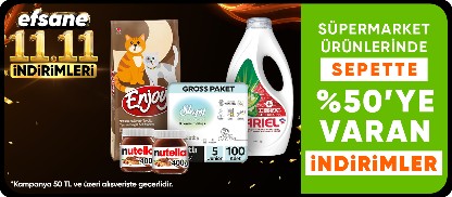 Süpermarket Ürünlerinde  Sepette %50’ye Varan İndirimler