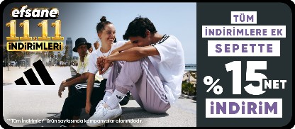 adidas ürünlerinde indirimlere ek Sepette %15 net indirim