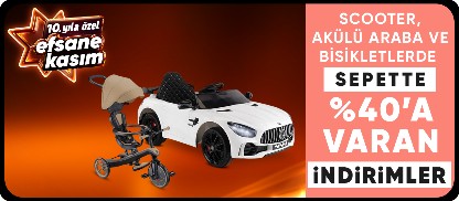 Scooter, Akülü ve Bisikletlerde Sepette %40'a Varan İndirim