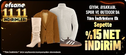 Giyim, ayakkabı, spor ve outdoor ürünlerinde tüm indirimlere ek sepette %15 net indirim