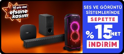 Ses ve Görüntü Sistemlerinde Sepette %15 Net İndirim!