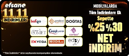 Mobilyalarda  Sepette %25 %30 Net İndirim