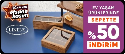 Linens mağazasında Sepette %50 indirim