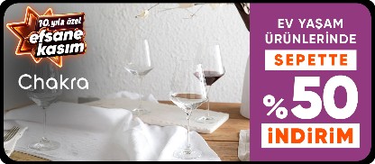 Chakra mağazasında Sepette %50 indirim