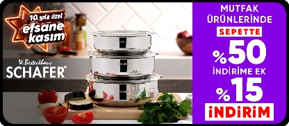 Schafer ürünlerinde Sepette %50 İndirime ek %15 İndirim