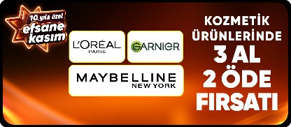 L'Oréal Paris, Maybelline New York, Garnier Ürünlerinde 3 Al 2 Öde