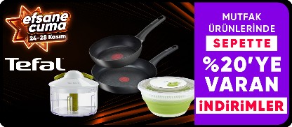Tefal ürünlerinde Sepette %20'ye varan indirim