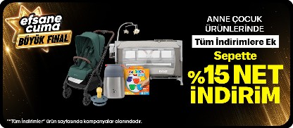 Anne çocuk %15 net indirim