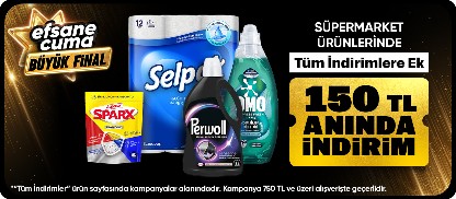Süpermarket Ürünlerinde  Tüm İndirimlere Ek 150 TL Anında İndirim