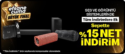 Ses ve Görüntü Sistemlerinde Sepette %15 Net İndirim!