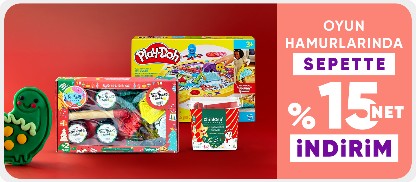 Oyun Hamurlarında Sepette Net %15 İndirim