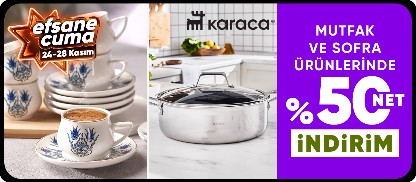 Mutfak ve Sofra Ürünlerinde %50 Net İndirim