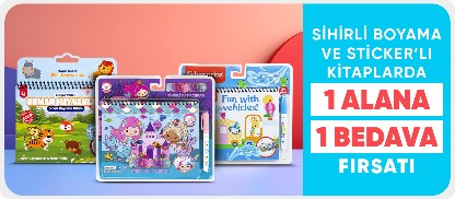Sihirli Boyama ve Sticker'lı Kitaplarda  1 Alana 1 Bedava Fırsatı
