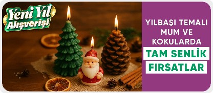 Yılbaşı Temalı Mum ve Kokularda Özel Fiyatlar