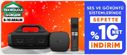 Ses ve Görüntü Sistemlerinde Sepette %10 Net İndirim!