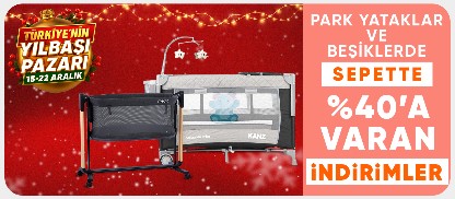 Park yataklar ve beşiklerde Sepette %40'a varan indirim