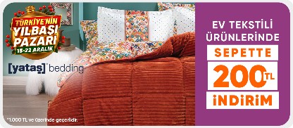 Yataş Ürünlerinde Sepette 1000 TL'ye 200 TL İndirim