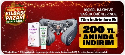  Kişisel Bakım ve Sağlık Ürünlerinde  1000TL'ye 200 TL  Anında İndirim (Kupon)