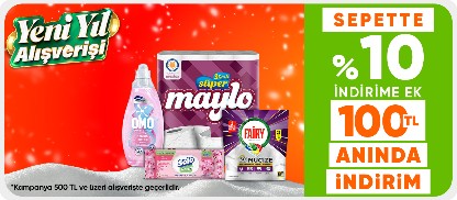 Süpermarket Ürünlerinde 100 TL İndirim