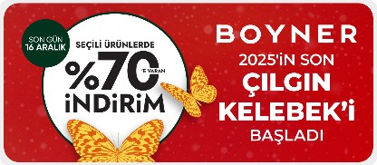 Boyner Seçili Ürünlerde %70'e varan indirim