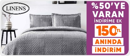 Linens mazağasında %50'ye varan indirime ek 150 TL kupon